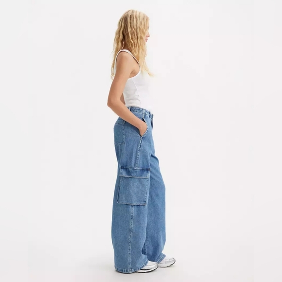 Levi's Baggy Cargo Womens Jeans 23 - Picture 14 of 16